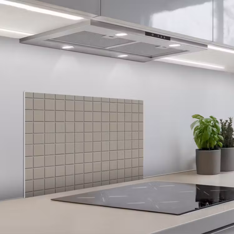 Spatscherm keuken - Tegel - Patroon Kiezel - Grijs — 5