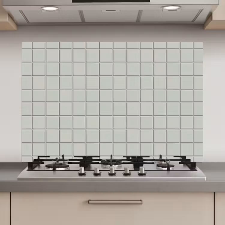 Spatscherm keuken - Tegel - Patroon - Lichtgroen — 1
