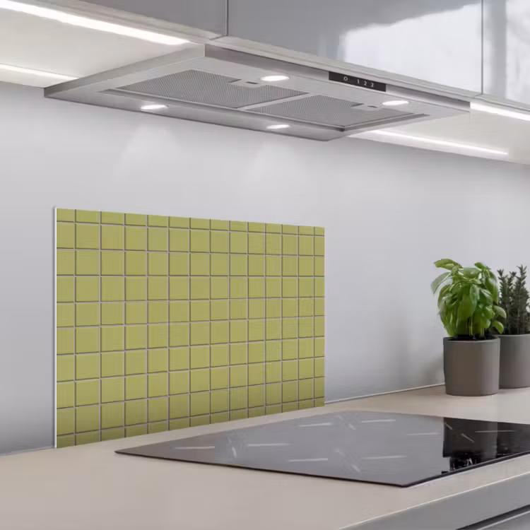 Spatscherm keuken - Tegel - Patroon - Olijfgroen — 5