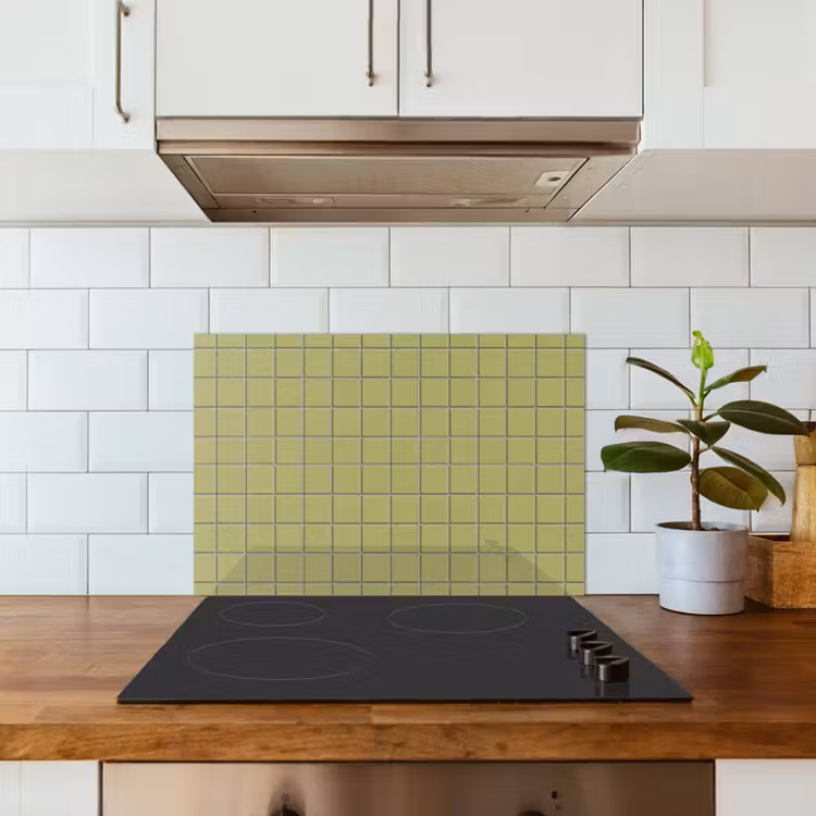 Spatscherm keuken - Tegel - Patroon - Olijfgroen — 6