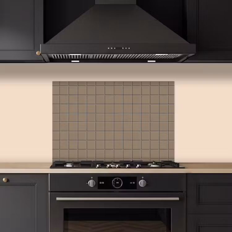 Spatscherm keuken - Tegel - Patroon - Taupe — 2