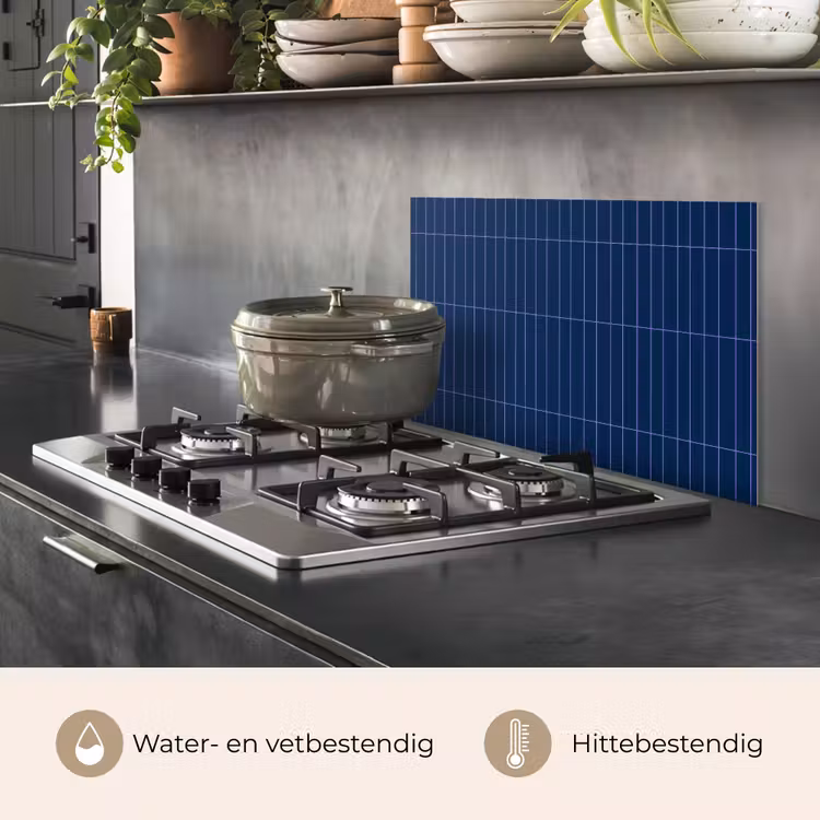 Spatscherm keuken - Tegels - Langwerpig - Blauw — 7