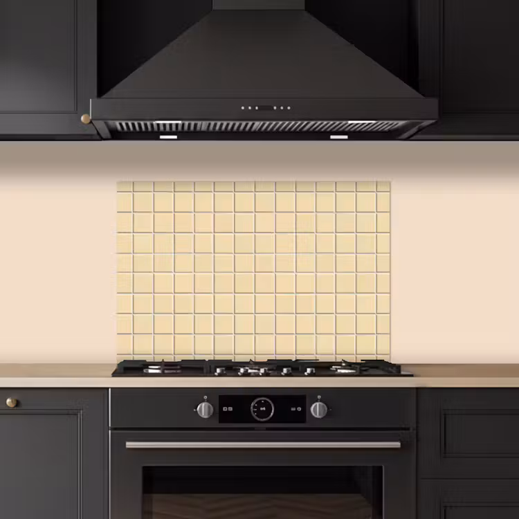Spatscherm keuken - Tegels - Patroon - Crème — 2