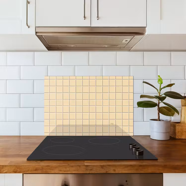 Spatscherm keuken - Tegels - Patroon - Crème — 6