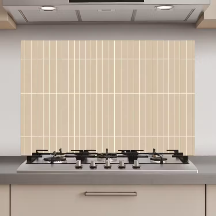 Spatscherm keuken - Verticaal - Wandtegel - Crème - Beige — 1