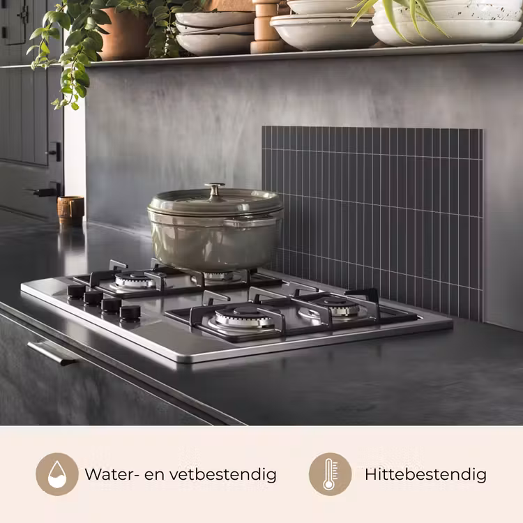 Spatscherm keuken - Verticaal - Wandtegel - Donkergrijs — 7