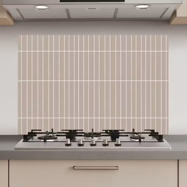 Spatscherm keuken - Verticaal - Wandtegel - Licht Beige — 1