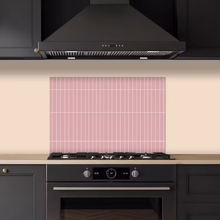 Spatscherm keuken - Verticaal - Wandtegel - Lichtroze — 2