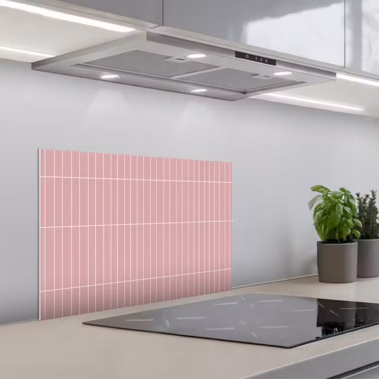 Spatscherm keuken - Verticaal - Wandtegel - Lichtroze — 5