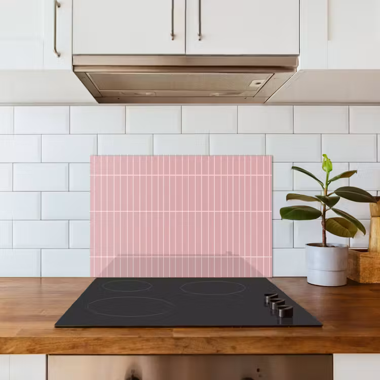 Spatscherm keuken - Verticaal - Wandtegel - Lichtroze — 6