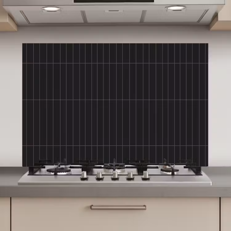 Spatscherm keuken - Verticaal - Wandtegel - Mat - Zwart — 1