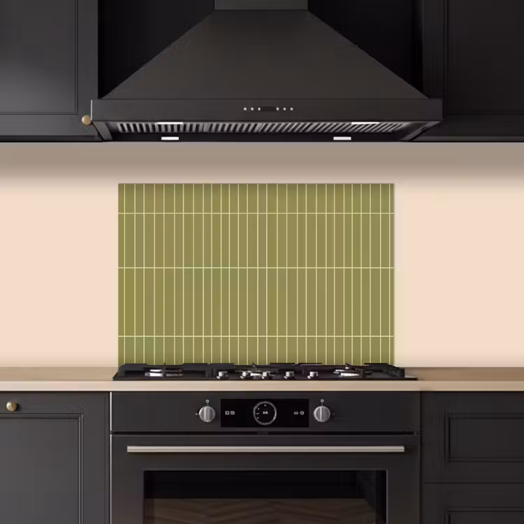 Spatscherm keuken - Verticaal - Wandtegel - Olijfgroen — 2