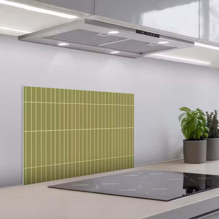 Spatscherm keuken - Verticaal - Wandtegel - Olijfgroen — 5