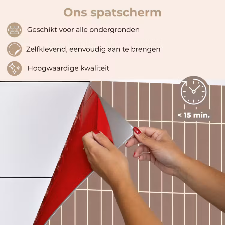 Spatscherm keuken - Verticaal - Wandtegel - Terracotta — 4