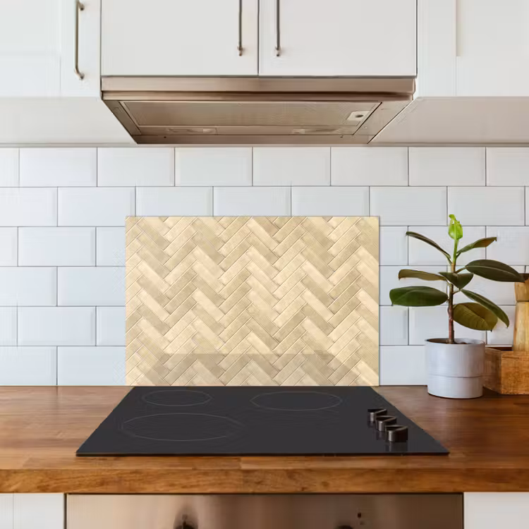 Spatscherm keuken - Visgraat - Tegel - Zand — 6