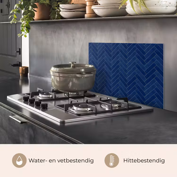 Spatscherm keuken - Visgraat - Wandtegel - Donkerblauw - Navy Blue — 7