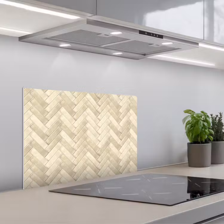 Spatscherm keuken - Visgraat - Wandtegel - Licht Beige — 5
