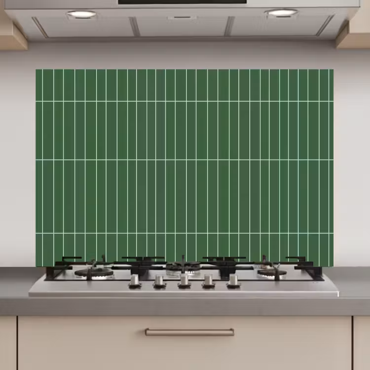 Spatscherm keuken - Wandtegel - Verticaal - Donkergroen — 1