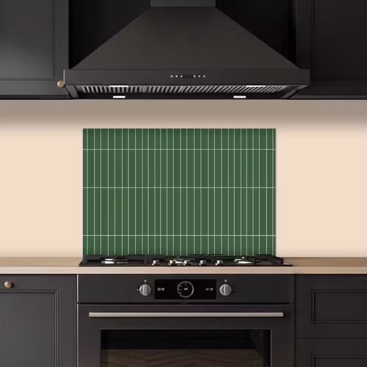 Spatscherm keuken - Wandtegel - Verticaal - Donkergroen — 2