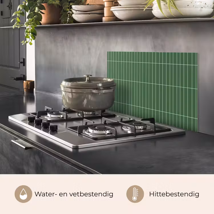 Spatscherm keuken - Wandtegel - Verticaal - Donkergroen — 7