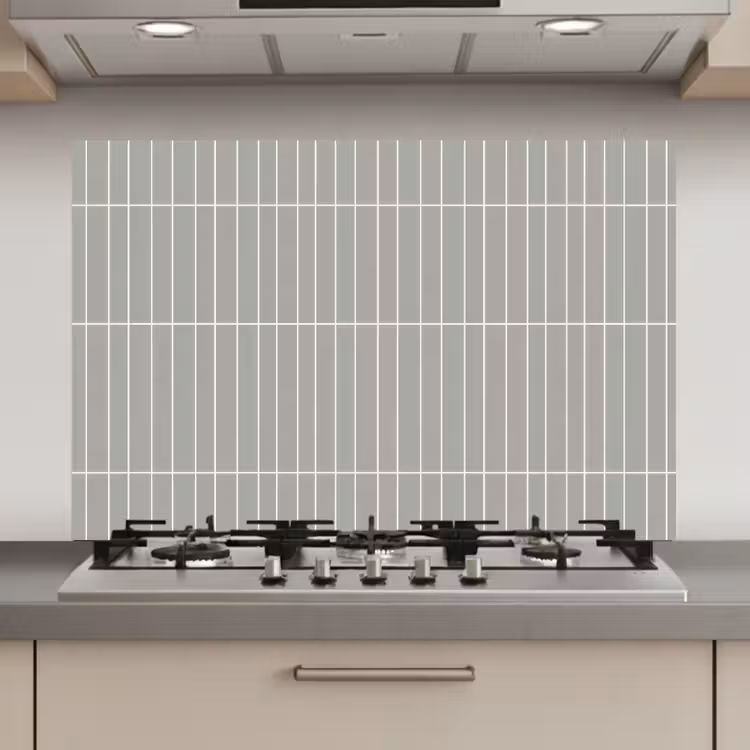 Spatscherm keuken - Wandtegel - Verticaal - Lichtgrijs — 1