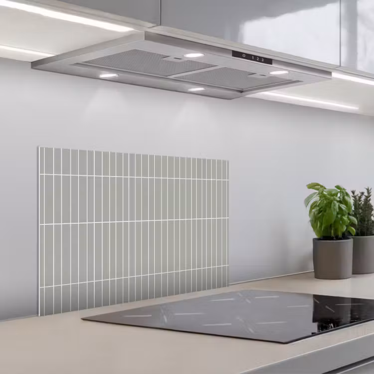 Spatscherm keuken - Wandtegel - Verticaal - Lichtgrijs — 5