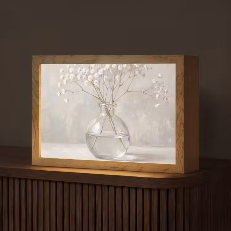 Tafellamp - Gipskruid - Vaas - Wit — 1