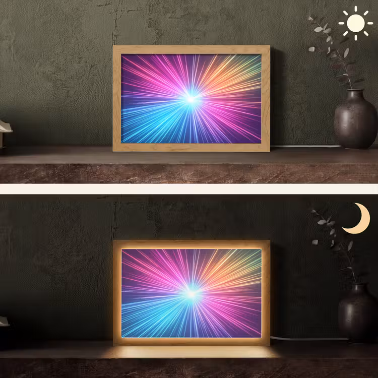 Tafellamp - Abstract - Light - Burst - Modern - Colorful — 5