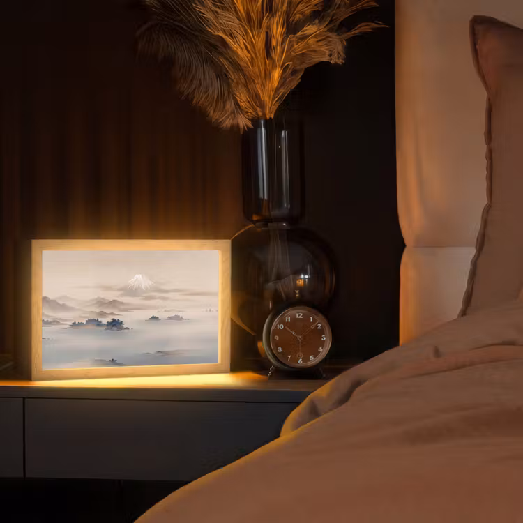 Tafellamp - Japans - Landschap - Beige — 2