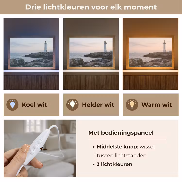 Tafellamp - Rotsen - Vuurtoren - Wit — 6