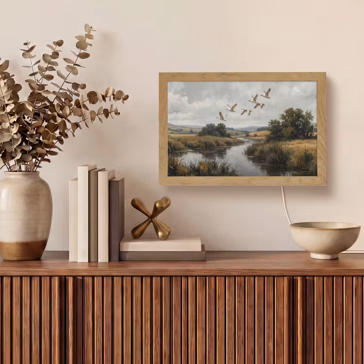 Tafellamp - Eenden - Rivier - Landschap - Vlucht - Nostalgisch — 3