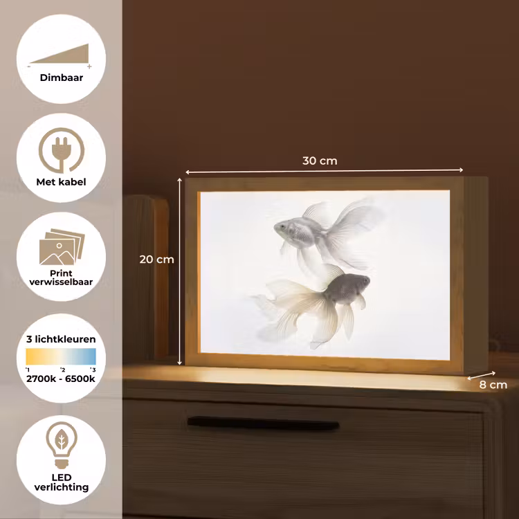 Tafellamp - Goudvissen - Modern - Wit — 7