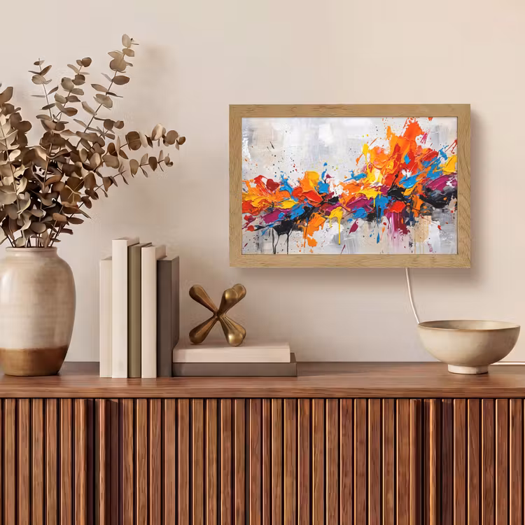 Tafellamp - Abstract - Schilderij - Kleurrijk - Dynamisch — 3