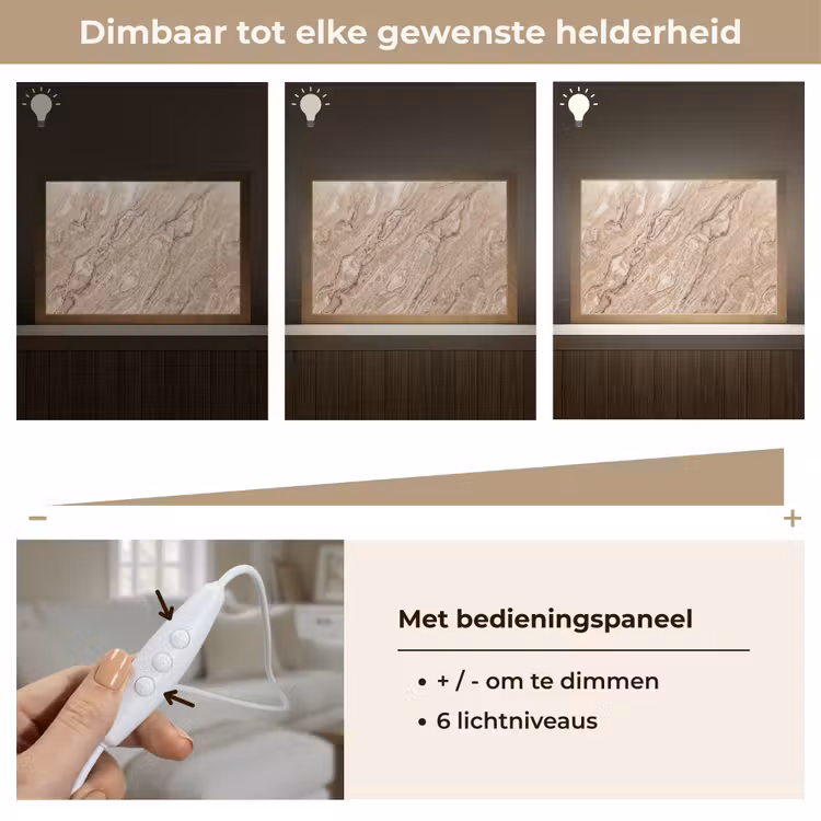 Tafellamp - Textuur - Aders - Abstract - Modern - Beige — 8