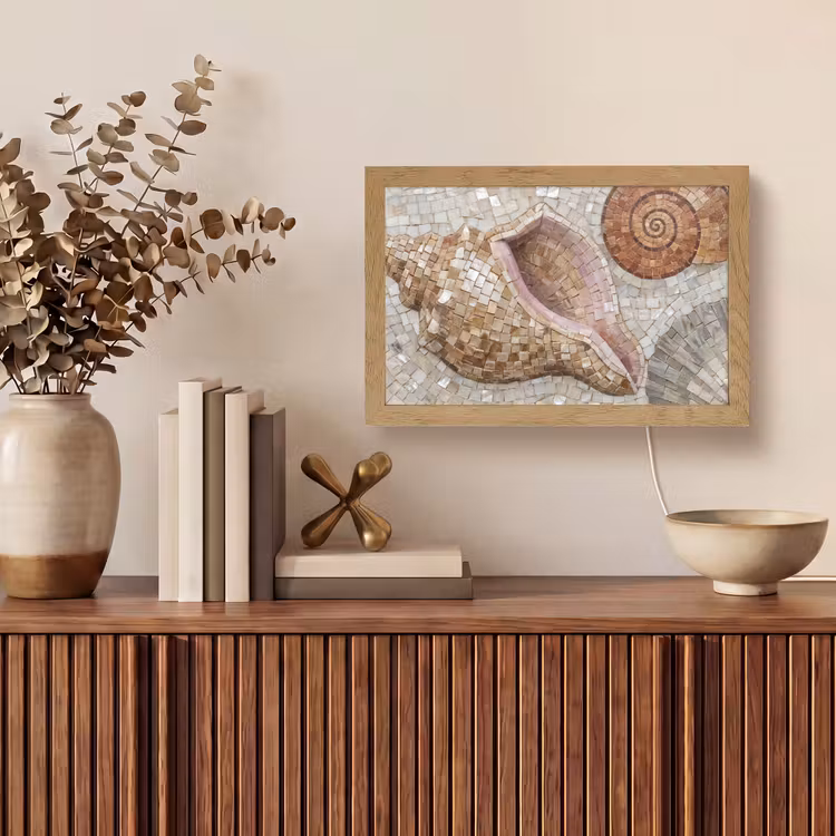 Tafellamp - Schelp - Mozaïek - Zee - Beige - Modern — 3