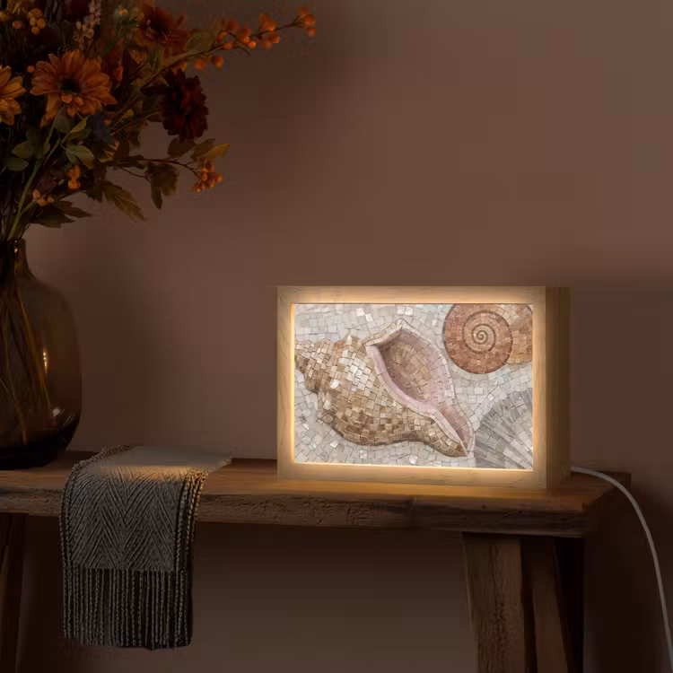 Tafellamp - Schelp - Mozaïek - Zee - Beige - Modern — 4