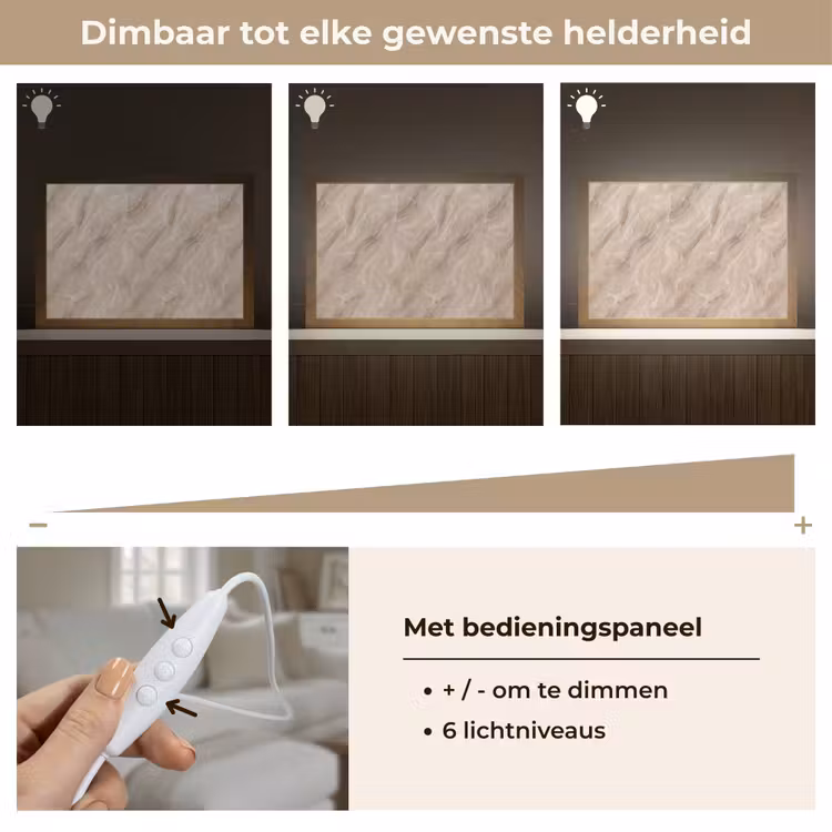 Tafellamp - Steen - Golvend - Abstract - Beige — 8