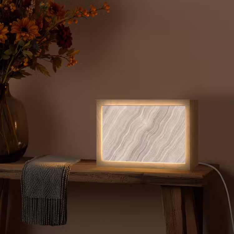 Tafellamp - Textuur - Golvend - Abstract - Modern - Beige — 4