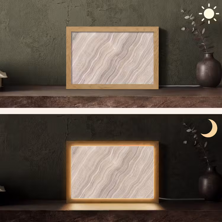 Tafellamp - Textuur - Golvend - Abstract - Modern - Beige — 5