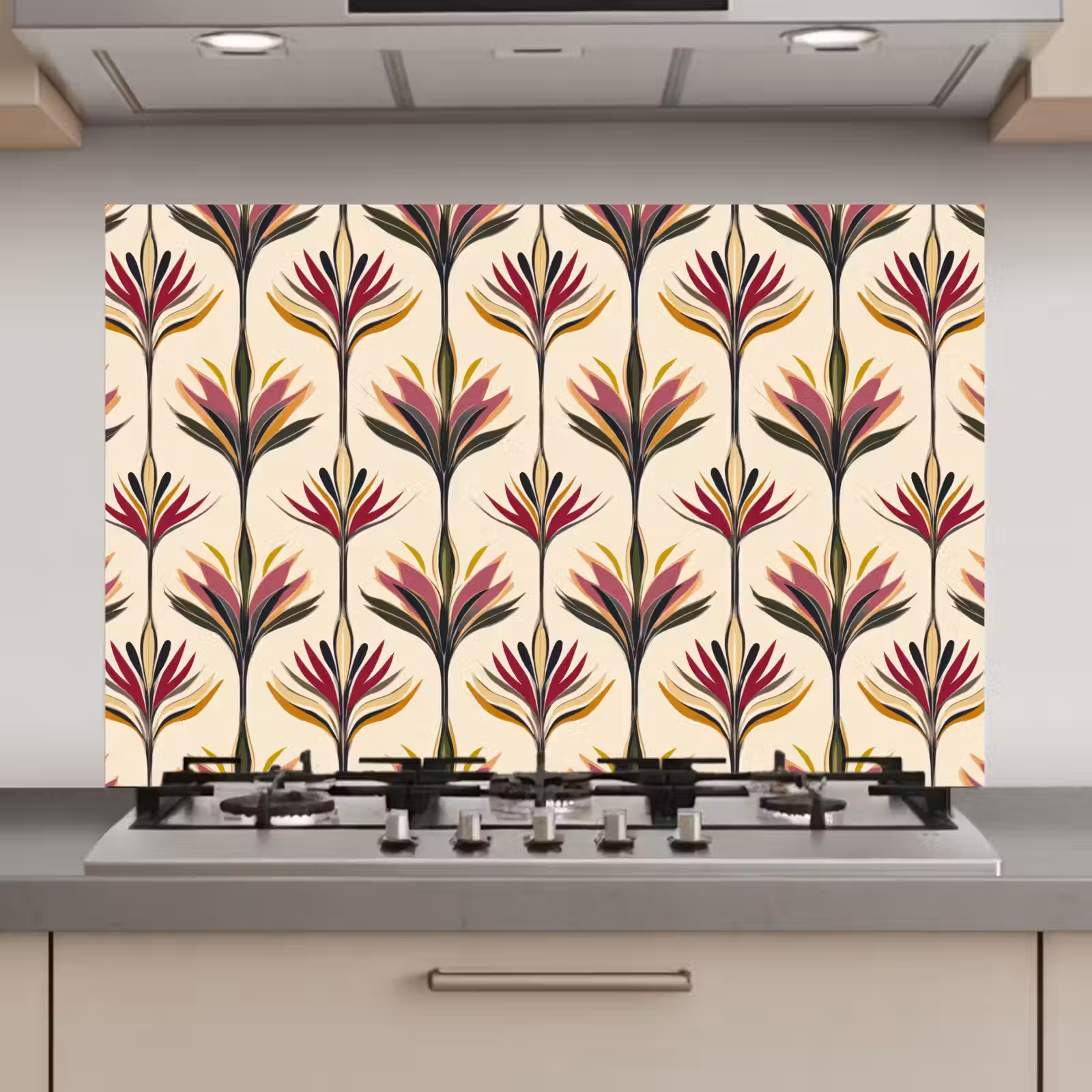 Spatscherm keuken - Waaier - Motief - Kleurrijk — 1