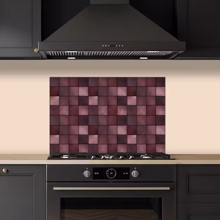 Spatscherm keuken - Vierkant - Tegel - Patroon - Paars — 2