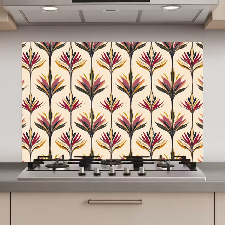 Spatscherm keuken - Waaier - Motief - Kleurrijk — 1