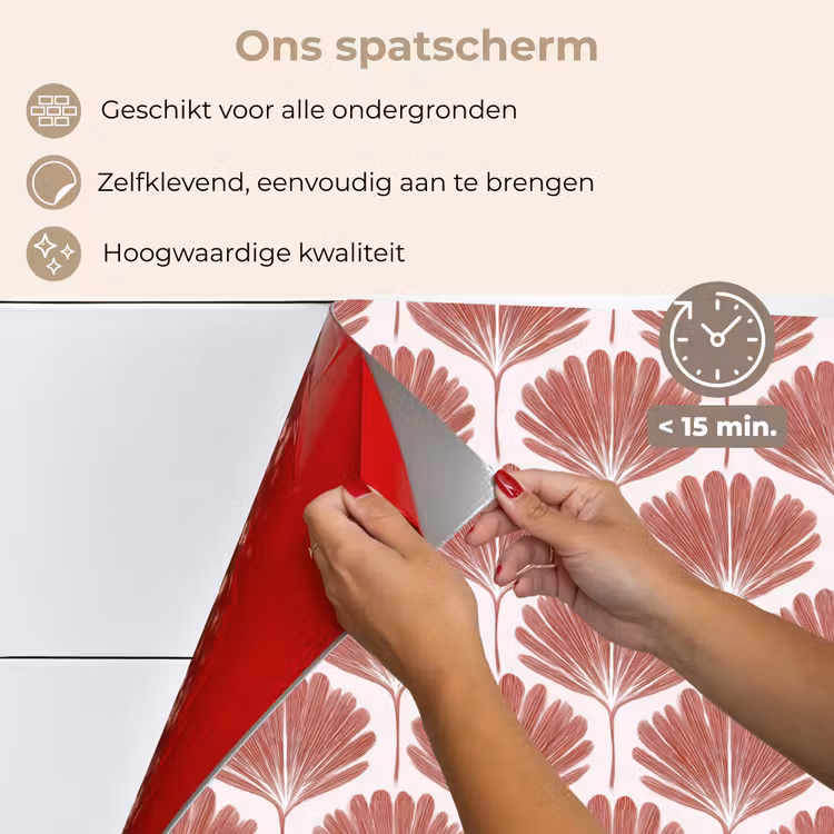 Spatscherm keuken - Waaier - Motief - Terra — 4