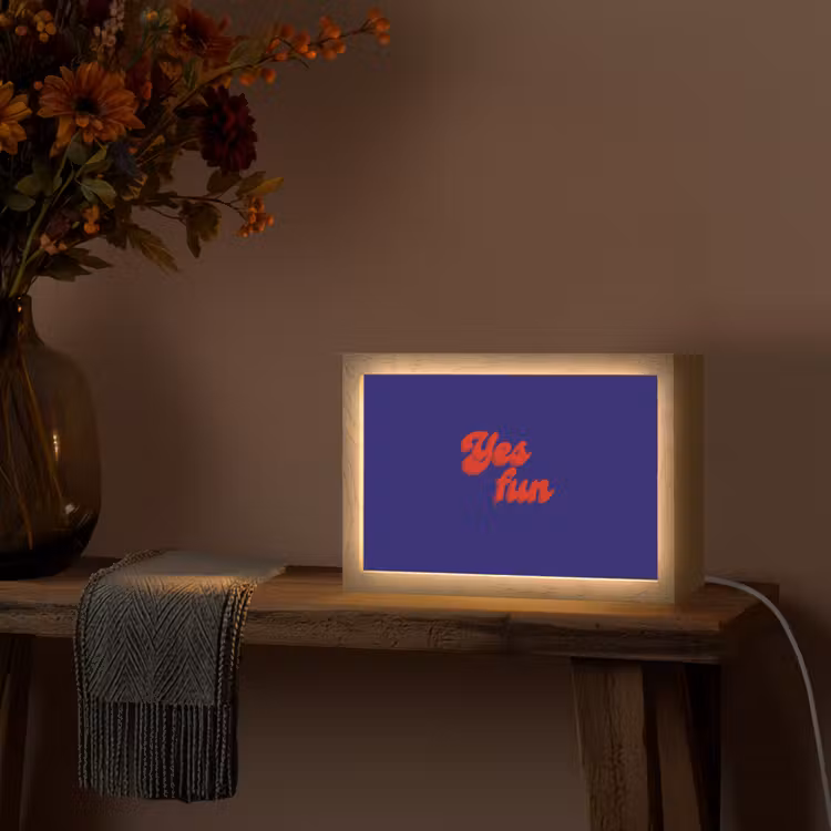 Tafellamp - Blauw - Rood - Yes fun - 3D — 4