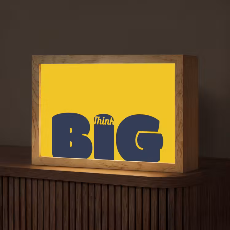 Tafellamp - Geel - Think big - Grafisch — 1