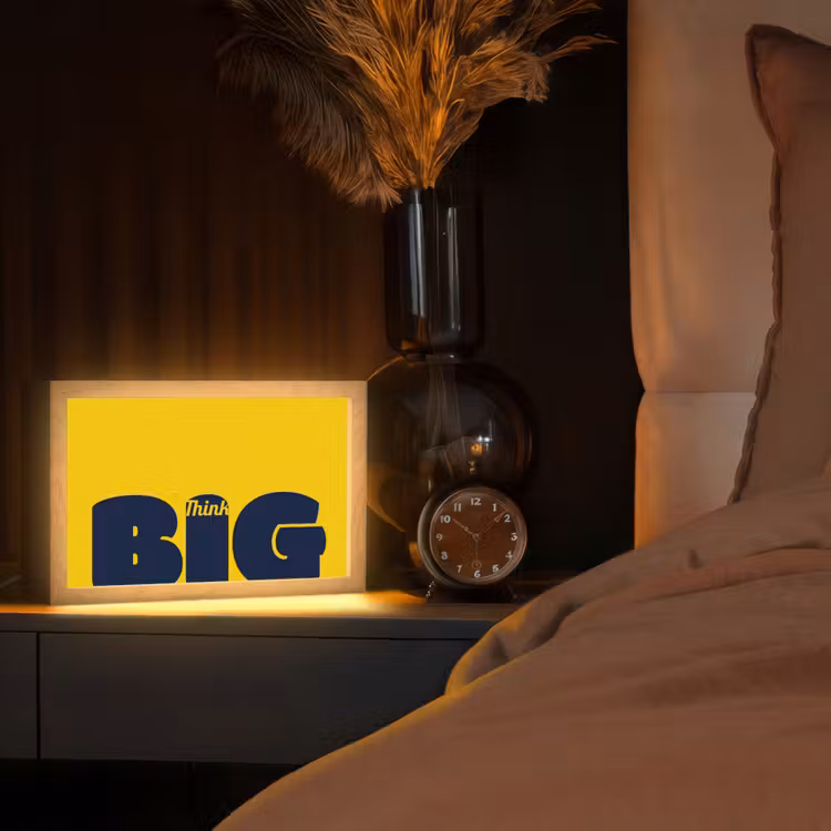 Tafellamp - Geel - Think big - Grafisch — 2