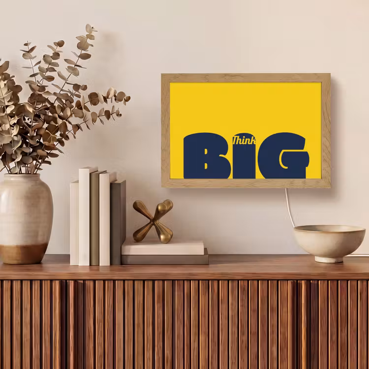 Tafellamp - Geel - Think big - Grafisch — 3
