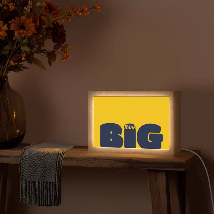 Tafellamp - Geel - Think big - Grafisch — 4
