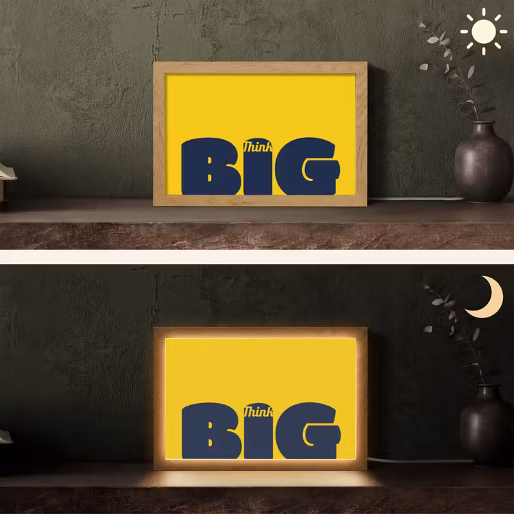 Tafellamp - Geel - Think big - Grafisch — 5