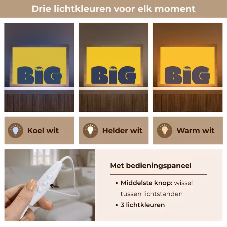Tafellamp - Geel - Think big - Grafisch — 6